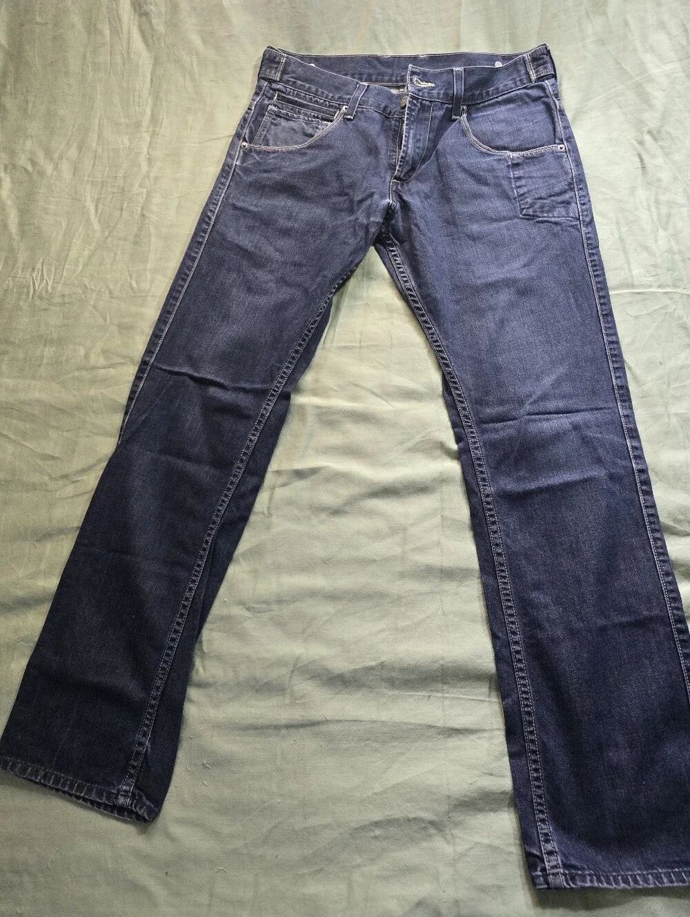 Levis 511 Skinny Two Horse Brand Denim Jeans 9 Pockets Adjustable Size  32 X 30